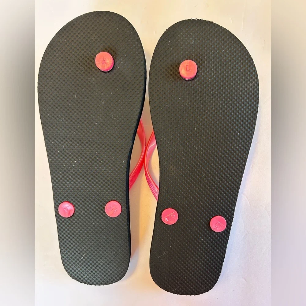 Girl’s Flip Flops Pink size 5 butterfly - Picture 6 of 10